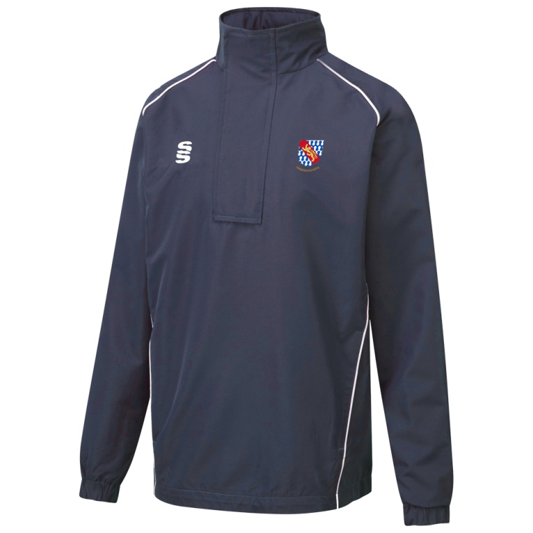 Haberdashers’ Co - Dual Curve 1/4 Zip Rain Jacket : Navy